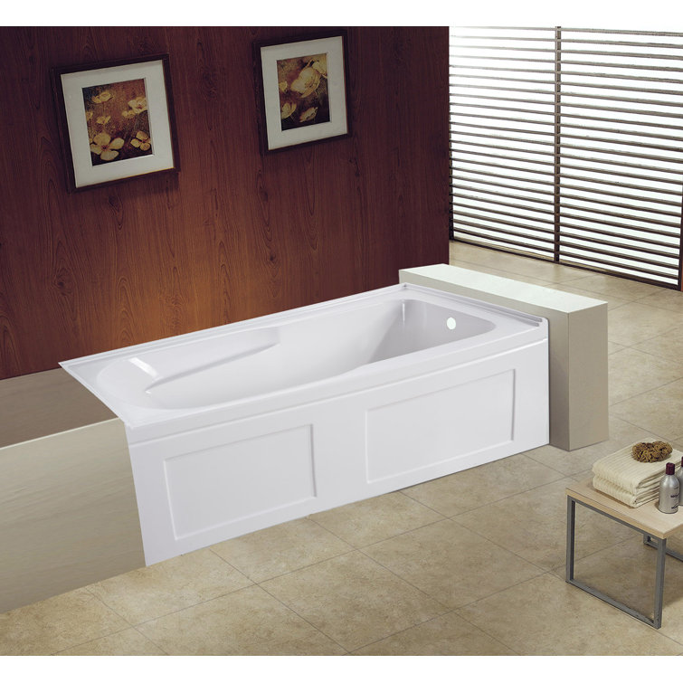 Kingston Brass Aqua Eden 60" x 32" Alcove Soaking Acrylic Bathtub